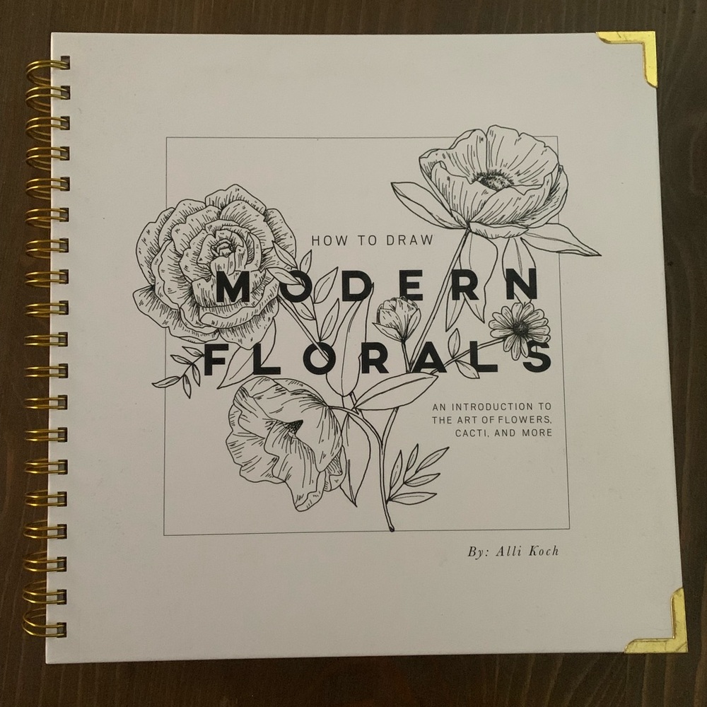 Modern Florals Drawing Book